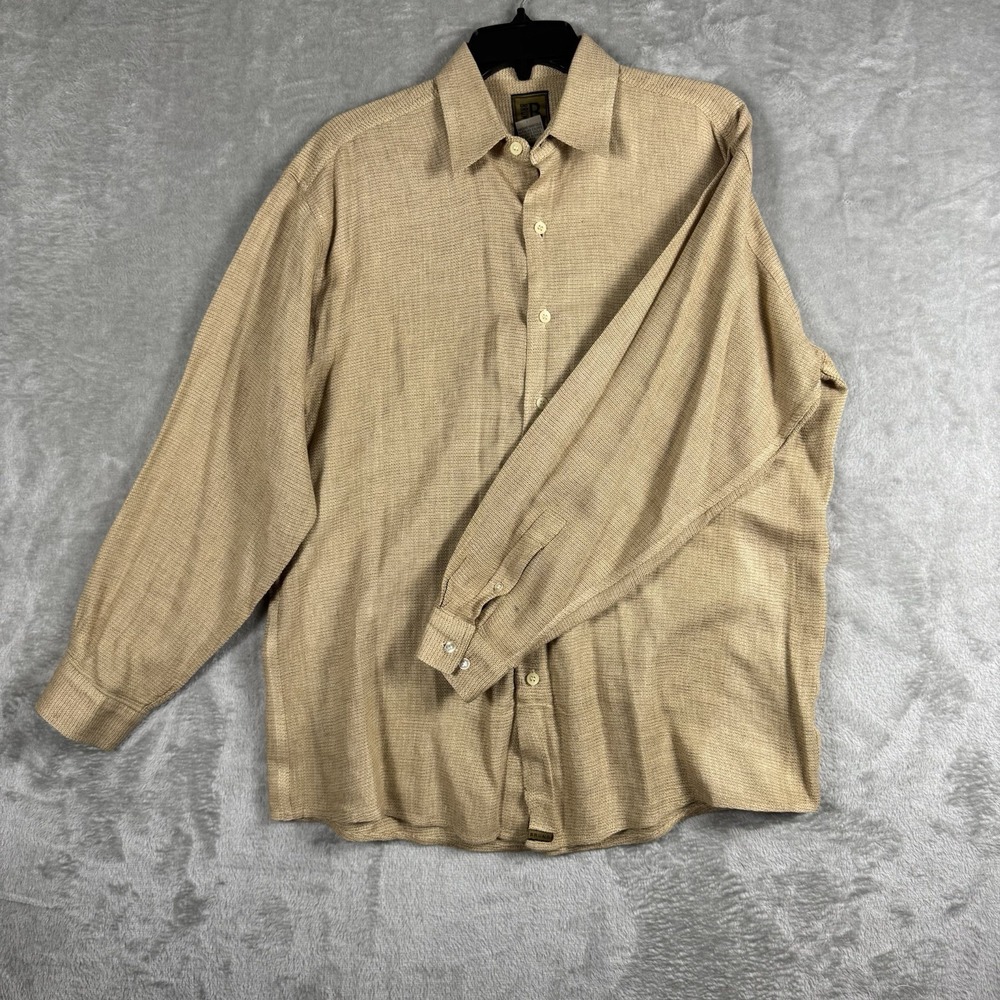 BRUNO B Men's button down SHIRT SIZE Medium 15-15 1/2, Designed in‎ Italy.